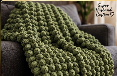 Textured Crochet Throw