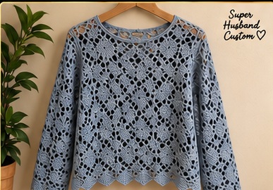 Openwork Crochet Top